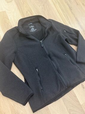 L.L.Bean Classic Black Full-Zip Fleece Jacket